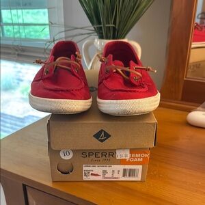 Sperry Red Sneakers Classic Canvas Design